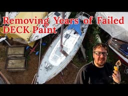 Removing Deck Paint on a 32 Foot SAILBOAT - EASY JOB!!!