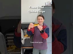 Freeze dried quiche for Tim’s speed record attempt!