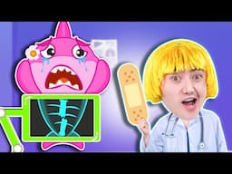 🦈🩹 Boo Boo Shark! | Ouch! Who Can Help Me? | Funny Kids Song & Healing Adventure 🎶👶