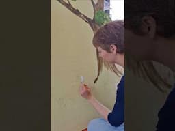 mural in the making 🌳🦋🐝🐞🦉