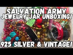925 SILVER & VINTAGE! ❤️ Salvation Army Jewelry Jar Unboxing + Goodwill #jewelryunboxing #jewelryjar