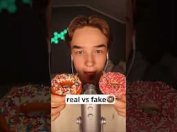 Real vs fake donut🍩 #asmr #asmrvideos #asmrsounds #asmrcommunity #asmreating