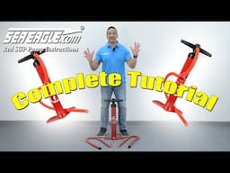 Sea Eagle Red Manual Hand Piston SUP Pump w/ Pressure Gauge Tutorial/Instructions - SeaEagle.com