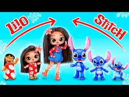 Lilo & Stitch Dolls Growing Up! LOL OMG DIYs