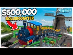 Spending $500,000 To build POWERED COASTER in Theme Park Tycoon 2