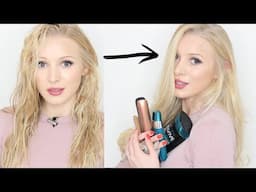 How I do my curly volume 'blowdry' with straighteners | Hair Routine Part 2