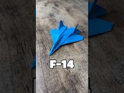 ORIGAMI FIGHTER JET F-14 TOMCAT TUTORIAL | HOW TO MAKE COOL PAPER  AIRPLANE EASY FOLDING | TOP GUN