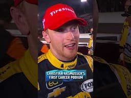 On the podium! Christian Rasmussen scores his best career INDYCAR finish in St. Louis #race #cars