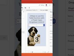 3 ways to use the Power Apps Table function with a Table SHORT #powerapps  #tutorial