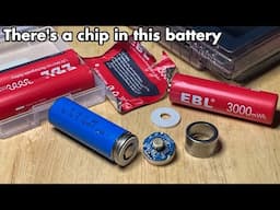 EBL Lithium AA battery teardown: 4.2v to 1.5v buck converter / step-down inside.