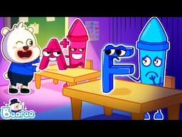Pink Crayon VS Blue Crayon, Who Will Get An A+? School Adventure Stories for Kids | Bearee Kids Show