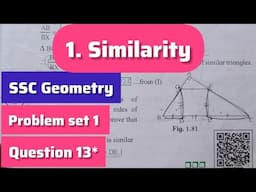 STD- 10th Maths 2 Geometry// chp 1 Similarity Problem set 1 Q. 13*  SSC solved in detail