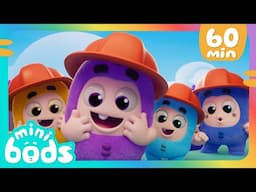 Minibods Contruction! | 60 Minutes of Minibods | Funny Preschool Cartoons for Toddlers