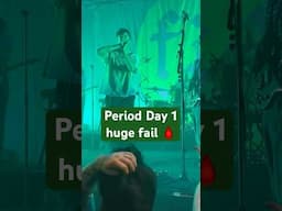 Period Day 1 FAIL 🩸😳 Leaked through during Fontaines DC #shorts