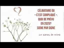 CÉLIBATAIRE OU « C’EST COMPLIQUÉ ». QUOI DE PRÉVU À FIN 2025? SIGNE PAR SIGNE. PARTIE 2