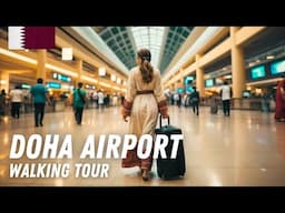Doha Airport Qatar Walking Tour 🇶🇦 The World's Most Beautiful Airport 🌴
