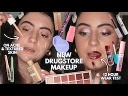Not worth your money... NEW DRUGSTORE MAKEUP 12HR Wear Test on Acne/Textured Skin