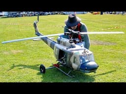 FANTASTIC RC BELL UH-1D SCALE MODE ELECTRIC HELICOPTER / FLIGHT DEMONSTRATION !!!