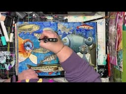 Creating punny collages with Collage Soup: Something fishy book