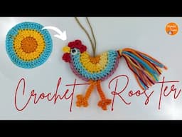 Make Crochet Rooster from a crochet circle🐔 | Crochet Chicken 🐓 Keychain | Easter Ideas
