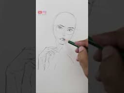 Drawing a Girl with Smooth Pencil Strokes ✏️🔥 #Shorts  #sketch #figuredrawingforkids #drawing