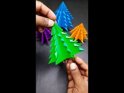 Christmas Craft | Paper Tree #diy #craft #art #papercraft #christmascraft #christmasdecor #christmas