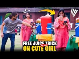 Free Juice 🧃 Trick Prank On Cute Girl 💗 | Funny Reaction 😂🤪