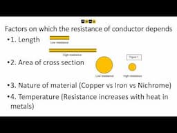 Factors on which the resistance of conductor depends