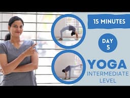 15 MIN FULL BODY YOGA for Beginners - No Equipment - Day 5 of 7 |