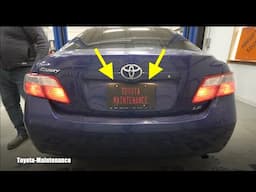 Toyota Camry License Plate Light Bulb Replacement