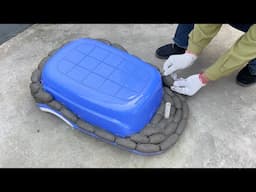 Amazing idea / Baby Bathtub and Cement / Build a cheap swan fountain from a baby bathtub and cement