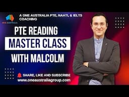 PTE READING MASTER CLASS - WITH MALCOLM! #pte #ptereading #studyabroad #aoneaustralia #malcolmpte