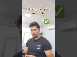 how to cut your own hair #barber #haircut #hairstyle #shorts #selfhairstyle