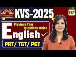 KVS-2025 Exam || KVS CLASS-7 |KVS PRT TGT PGT NEW Vacancy || KVS PRT TGT PGT PREVIOUS YEAR PAPERS