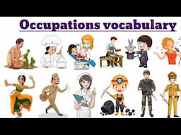 Occupations vocabulary in English,jobs names English to Telugu tutorials.