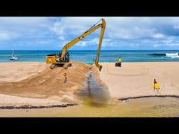 MASSIVE EXCAVATOR DESTROYS HAWAIIAN BEACH