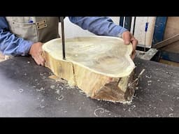 Discover The Process Of Handcrafting Wood From Solid Wood - Unique Project From Natural Wood Blocks