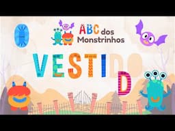 ABC dos Monstrinhos - Letra V - VENTO, VESTIDO, VIAGEM, VIDA | Alfabeto Português
