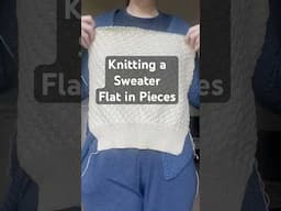 Knitting a sweater flat in pieces pros & cons #knit #knitter #wip #metime #summercrafts #madebyme