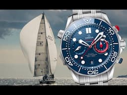 AN OMEGA WITH A SPECIAL FEATURE: Omega Seamaster "America's Cup" Diver 300m Chronograph 44mm