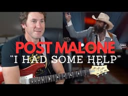 Guitar Teacher REACTS: POST MALONE "I Had Some Help" LIVE
