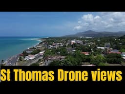 Drone Video of Morant Bay and the Port Morant Main road project in St Thomas Jamaica