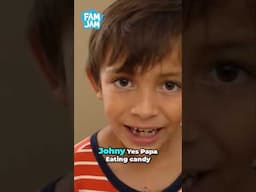 Kid Sneaks Candy to Bed! Dad's Hilarious Reaction #shorts