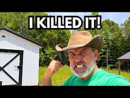I HAD TO KILL IT!!! | Let's Get To WORK On The OFF GRID Build | Rambling
