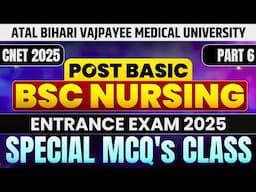 ABVMU CNET 2025 - Post Basic Bsc Nursing Entrance Exam 2025 / Post Basic (Bsc Nursing) Entrance Exam
