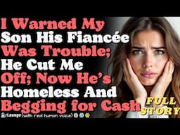 I Warned My Son His Fiancée Was Trouble; He Cut Me Off; Now He’s Begging for Cash