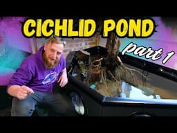 Building a CICHLID jungle POND in my garage! Part 1