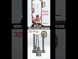 My New Type Hot Air engine with 3D plan #shorts #hotairengine #3danimation