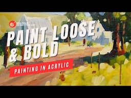 Paint a Warm Landscape in a Loose Style – Acrylic Demo & Tips