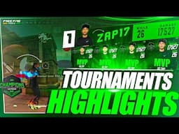 TOURNAMENT HIGHLIGHTS 🌊🏆 BY ZAP FF || MVP 🏆|| FREE FIRE MAX ~
